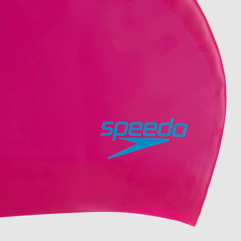 Speedo Junior Long Hair Cap Pink/Blue