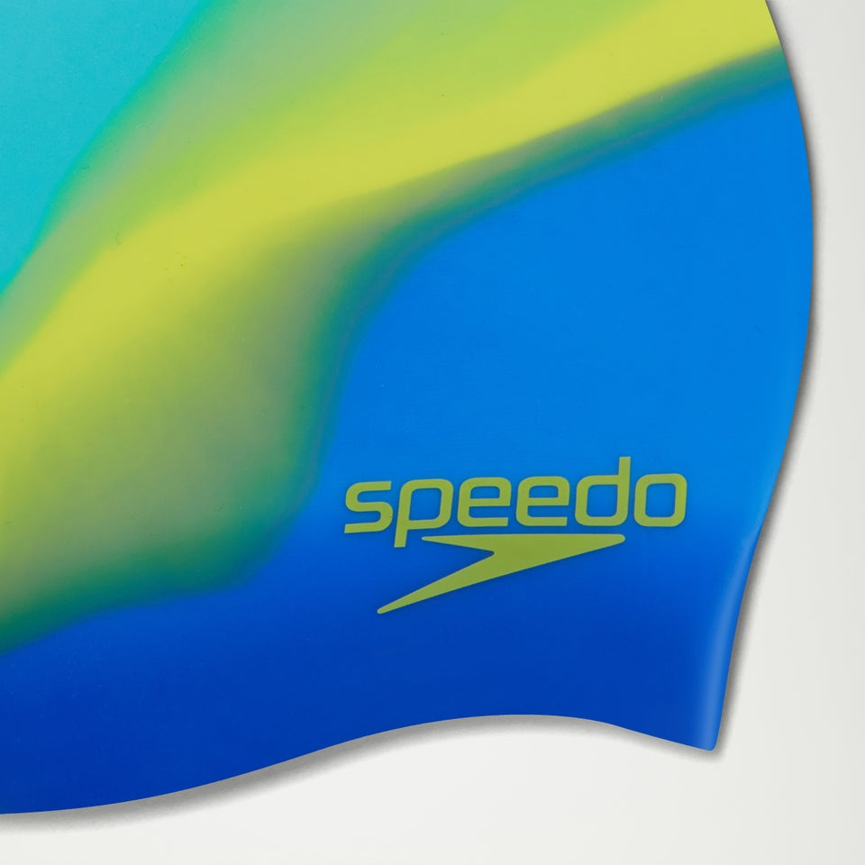 Speedo Junior Silicon Cap Blue/Yellow