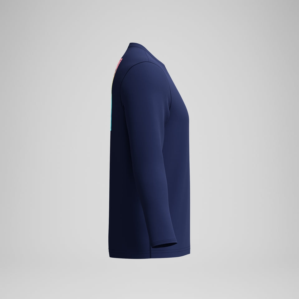 Speedo Long Sleeve Swim Shirt Navy