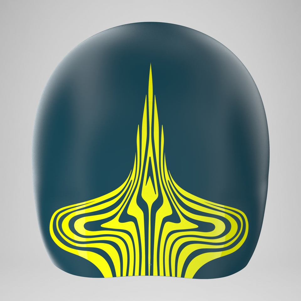 Speedo Adult Fastskin Swim Cap Teal/Yellow