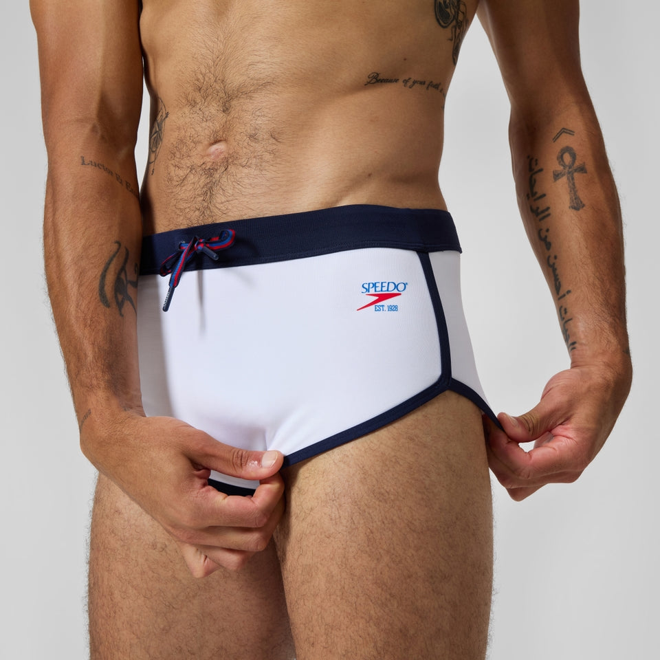 Speedo Jetstream 3.5'' Logo Brief White/Navy