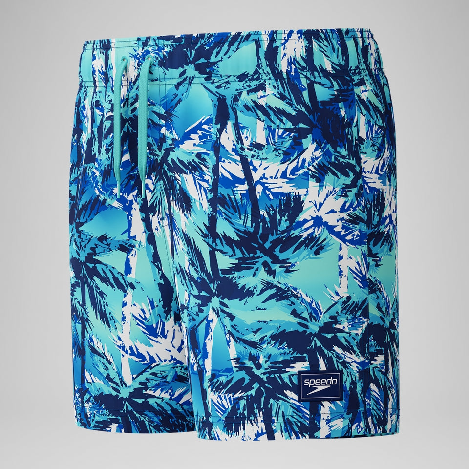 Speedo Boys' Printed 13'' Swim Shorts Blue