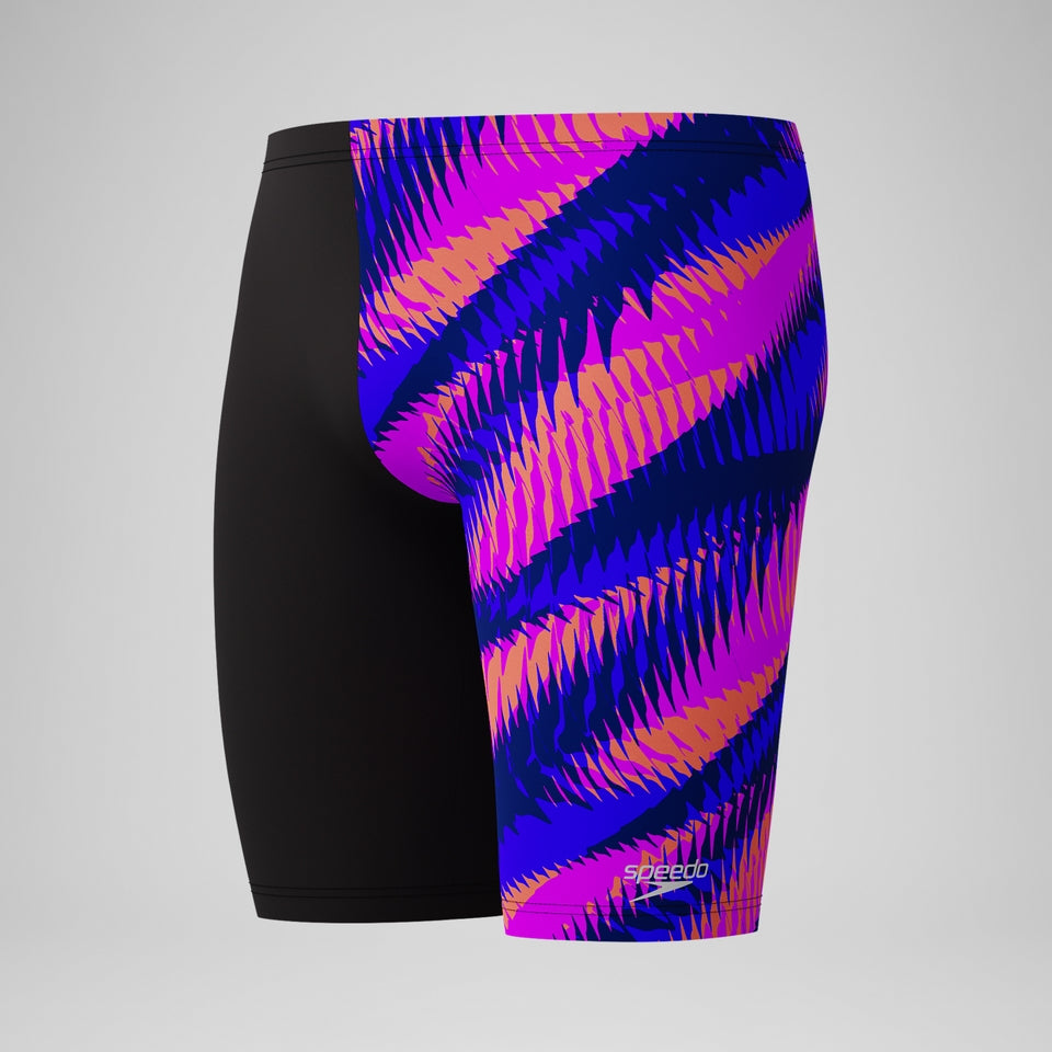 Speedo Boys' Club Training Printed Jammer Blue/Pink