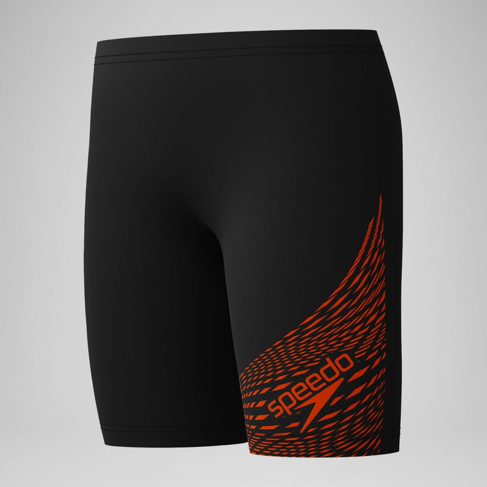 Speedo Boys' Medley Logo Jammer Black/Red