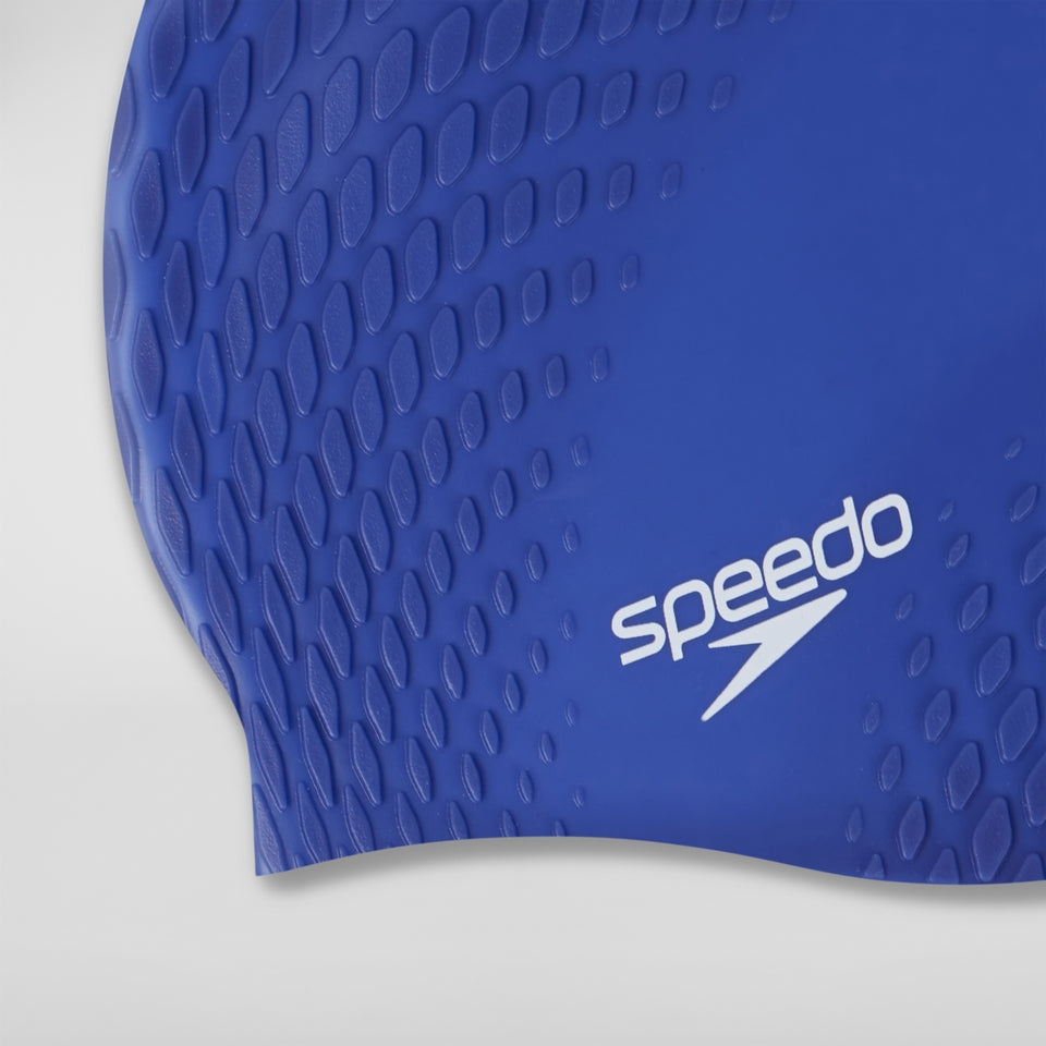 Speedo Adult Bubble Active+ Swim Cap Blue