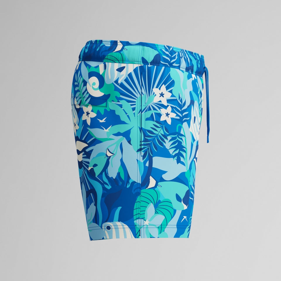 Speedo Redondo Edge Printed 35cm Swim Shorts Blue