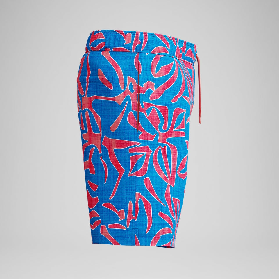 Speedo Redondo Edge Printed 45cm Swim Shorts Orange/Blue