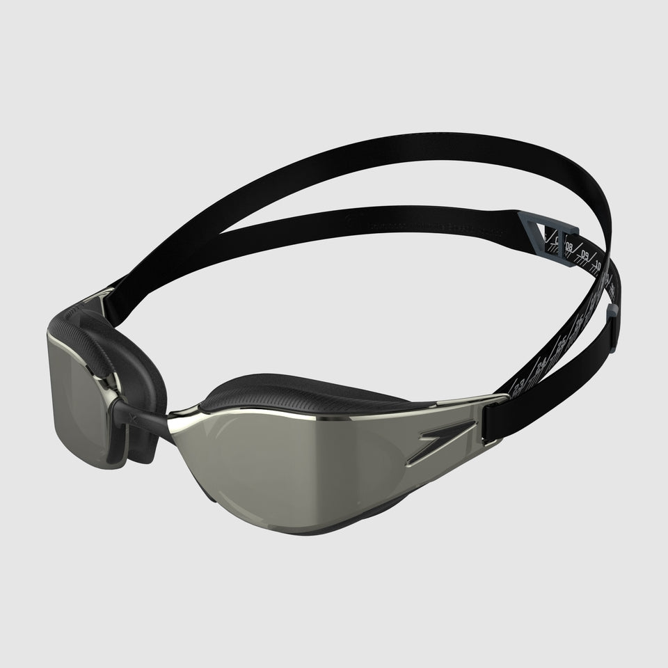 Speedo Adult Fastskin Hyper Elite Mirror Goggles Black
