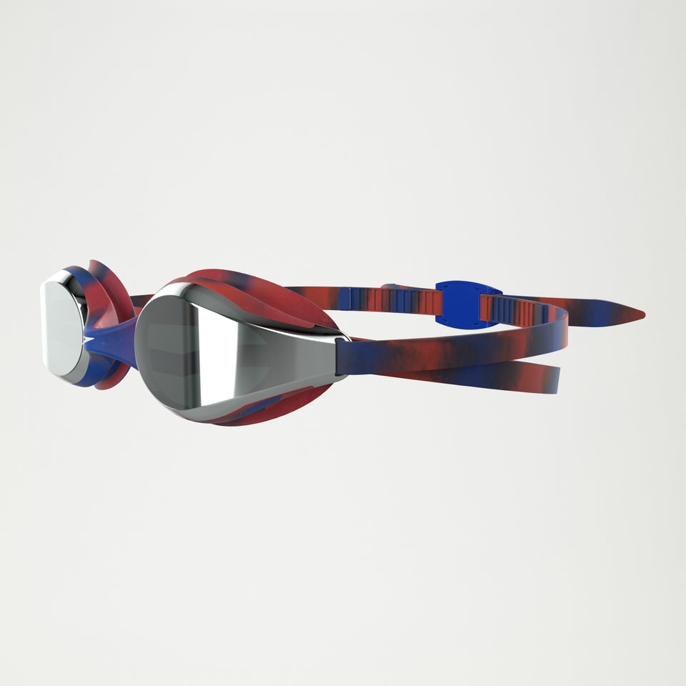 Speedo Junior Hyper Flyer Mirror Goggles Navy/Red/Grey