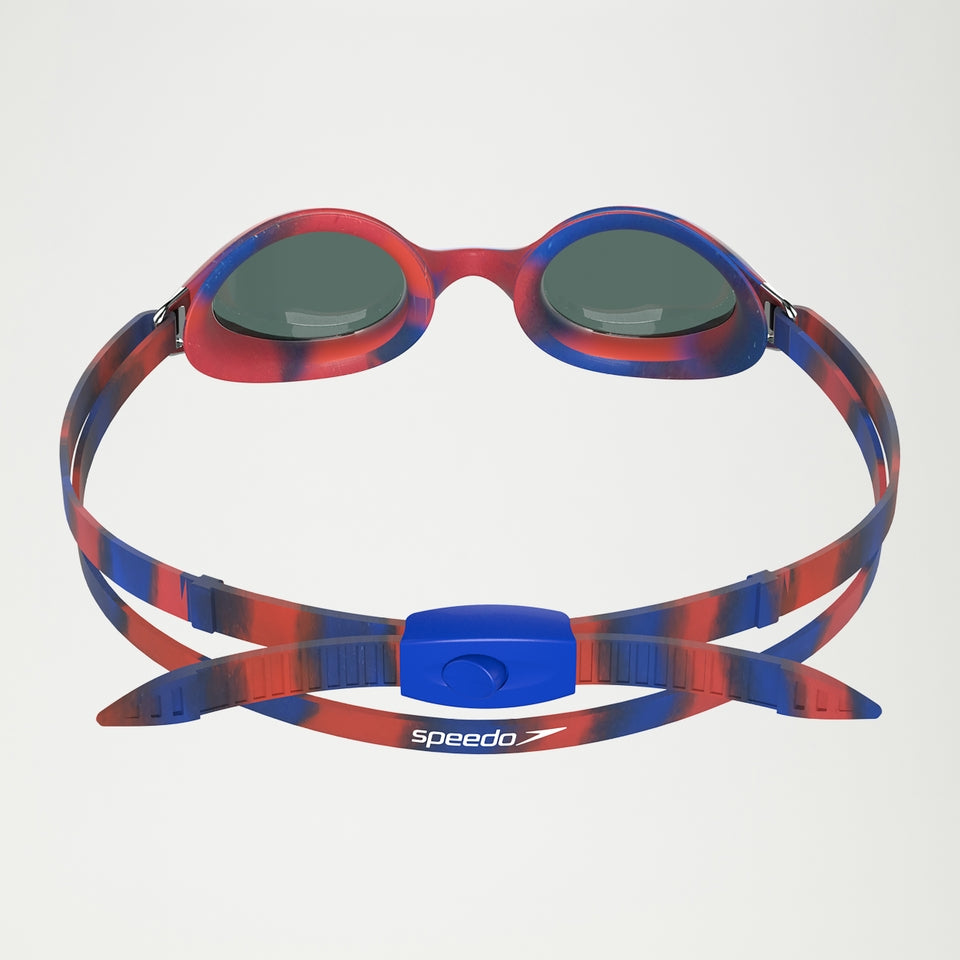 Speedo Junior Hyper Flyer Mirror Goggles Navy/Red/Grey