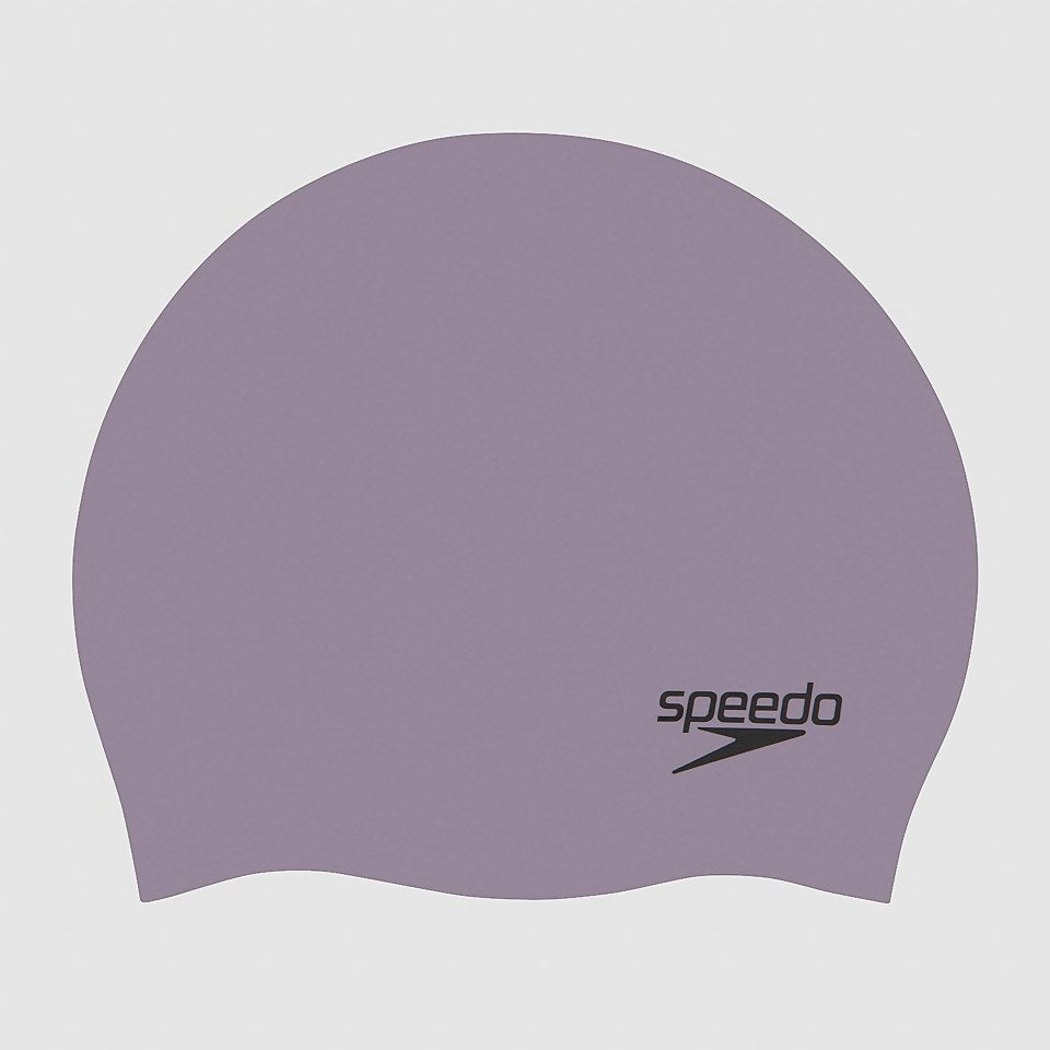 Speedo Adult Plain Moulded Silicone Cap Grey