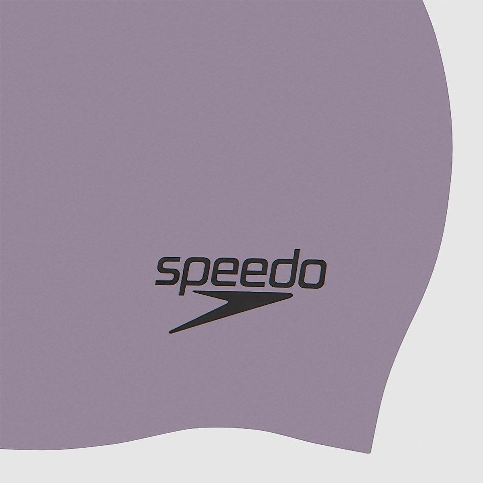 Speedo Adult Plain Moulded Silicone Cap Grey