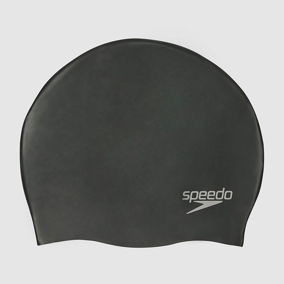 Speedo Adult Plain Moulded Silicone Cap Black