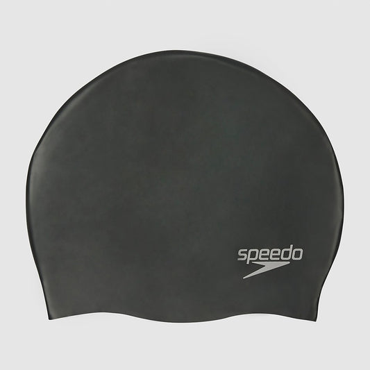 Speedo Adult Plain Moulded Silicone Cap Black
