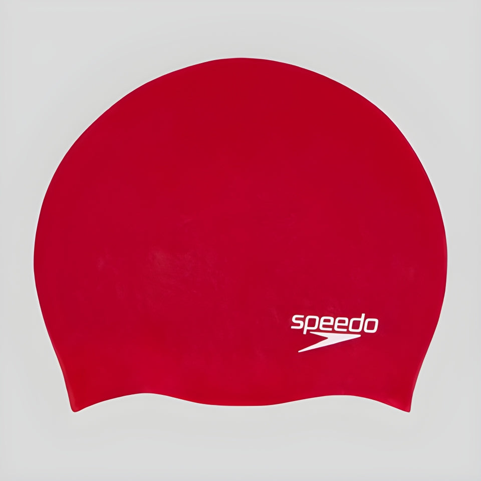 Speedo Junior Moulded Silicone Cap Red