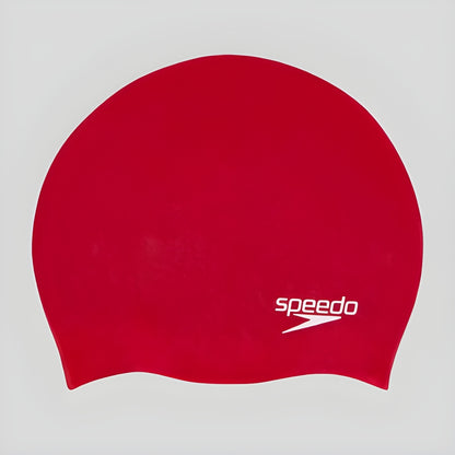 Speedo Junior Moulded Silicone Cap Red