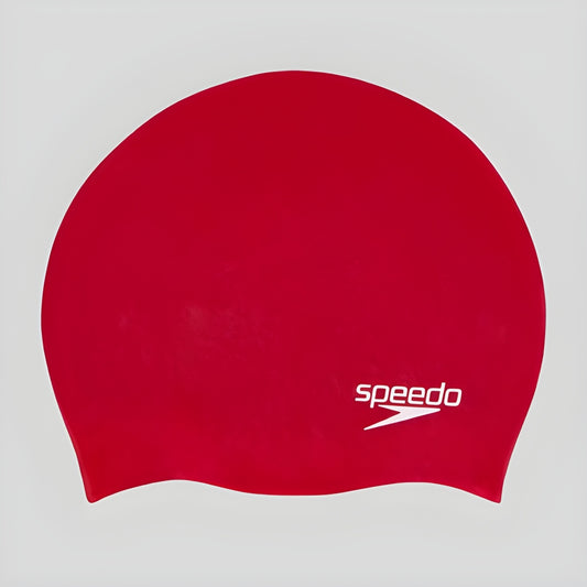 Speedo Junior Moulded Silicone Cap Red