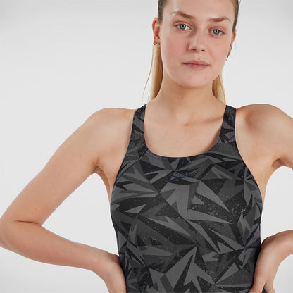 Speedo Hyperboom Medalist Swimsuit Black/Grey
