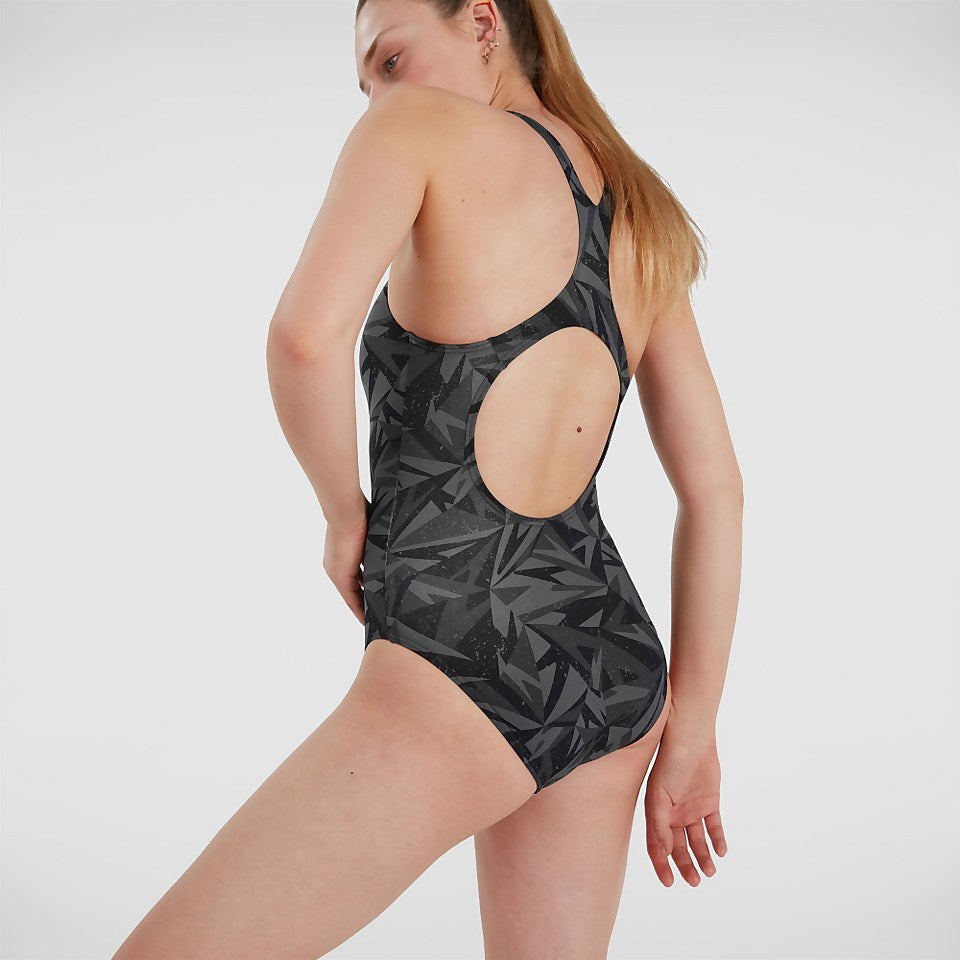 Speedo Hyperboom Medalist Swimsuit Black/Grey