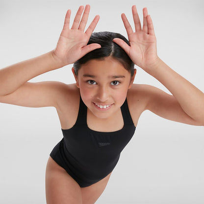 Speedo Girls' Endurance+ Medalist Swimsuit Black