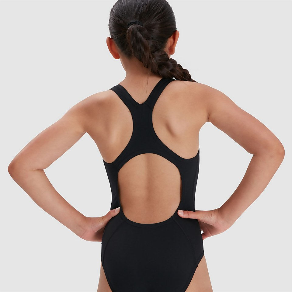 Speedo Girls' Endurance+ Medalist Swimsuit Black