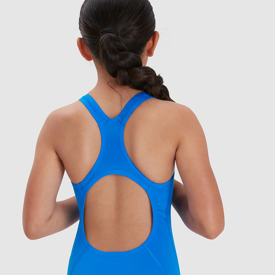 Speedo Girls' Endurance+ Medalist Swimsuit Blue