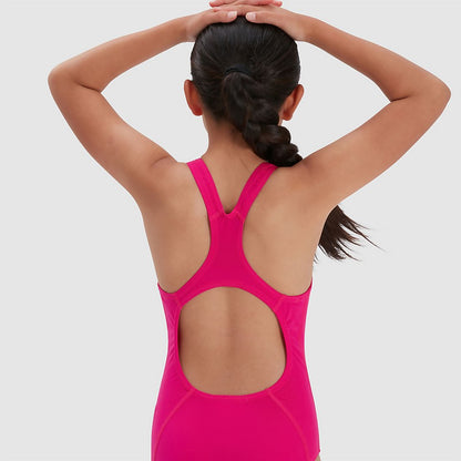 Speedo Girls' Endurance+ Medalist Swimsuit Pink