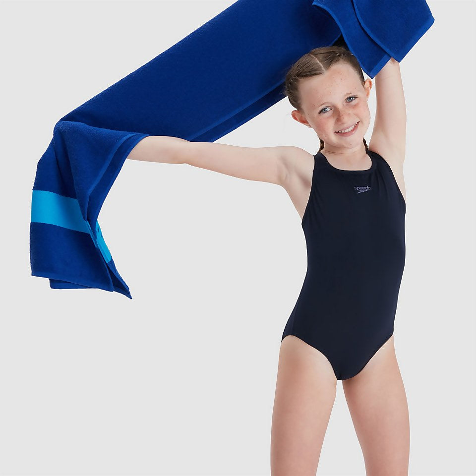 Speedo Girls' Endurance+ Medalist Swimsuit Navy