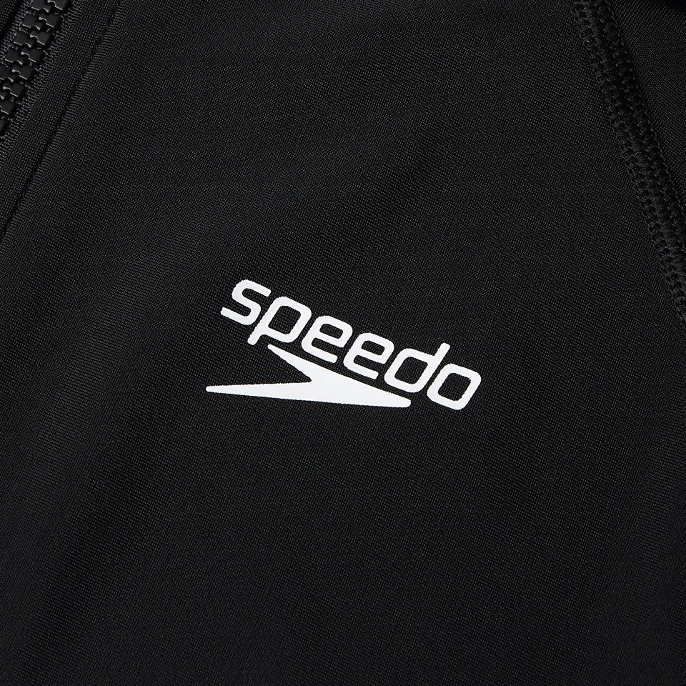 Speedo Long Sleeved Zip Sun Protection Top Black