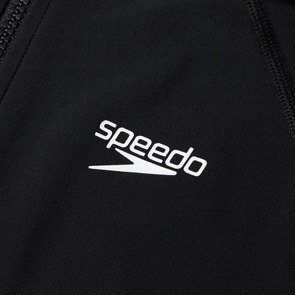 Speedo Long Sleeved Zip Sun Protection Top Black