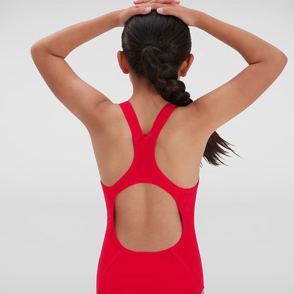 Speedo Girls' Endurance+ Medalist Swimsuit Red
