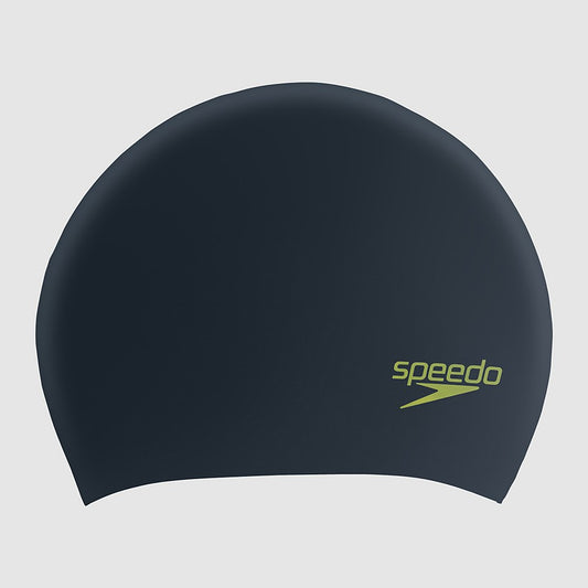 Speedo Junior Long Hair Cap Black/Green
