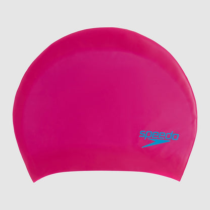 Speedo Junior Long Hair Cap Pink/Blue