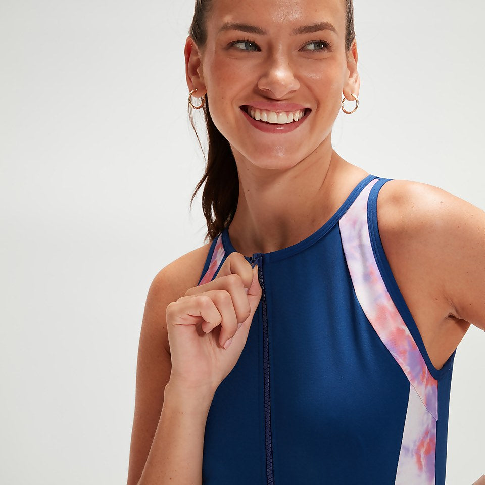 Speedo Panel Hydrasuit Blue/Coral