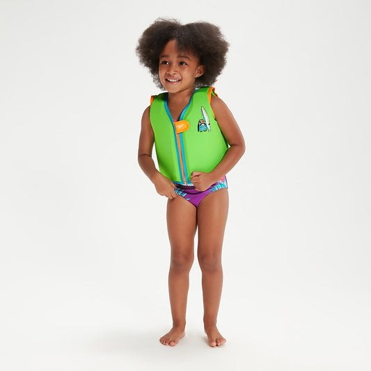 Speedo Infant Learn to Swim Chima African Penguin Float Vest Green