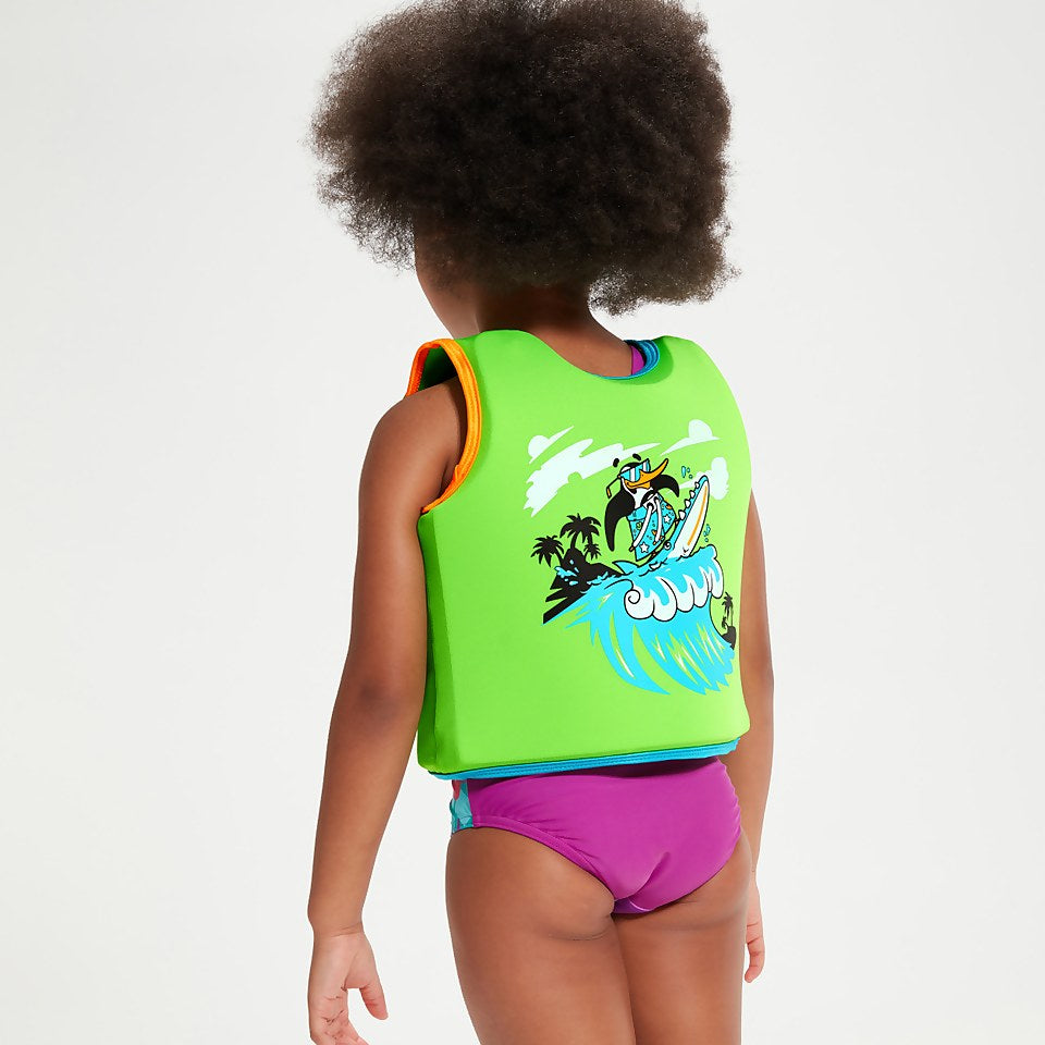 Speedo Infant Learn to Swim Chima African Penguin Float Vest Green
