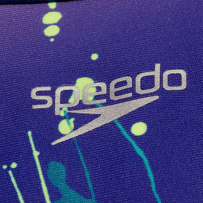 Speedo Club Training Turnback Swimsuit Blue/Lilac