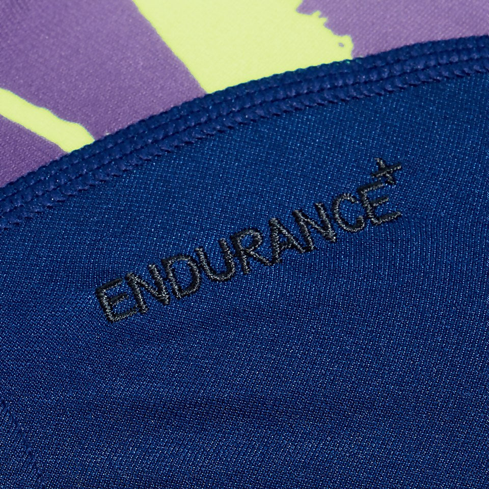 Speedo Club Training Turnback Swimsuit Blue/Lilac