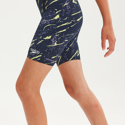 Speedo Girls' Fastskin Endurance+ Openback Kneeskin Navy