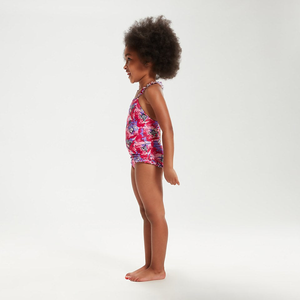 Speedo Infant Girls' Learn to Swim Frill Thinstrap Swimsuit Pink