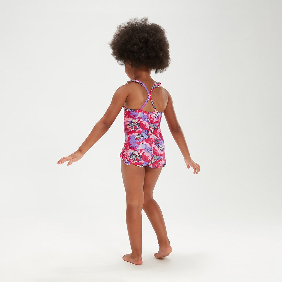 Speedo Infant Girls' Learn to Swim Frill Thinstrap Swimsuit Pink