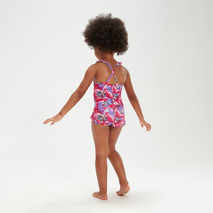 Speedo Infant Girls' Learn to Swim Frill Thinstrap Swimsuit Pink