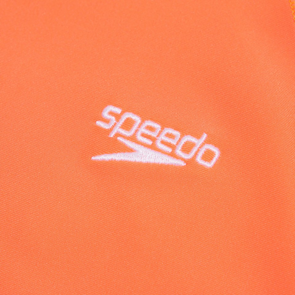 Speedo Boys' Printed Short Sleeve Rash Top Orange