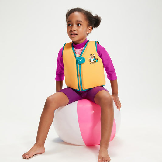 Speedo Infant Learn to Swim Aanadi Bengali Tiger Cub Float Vest Orange