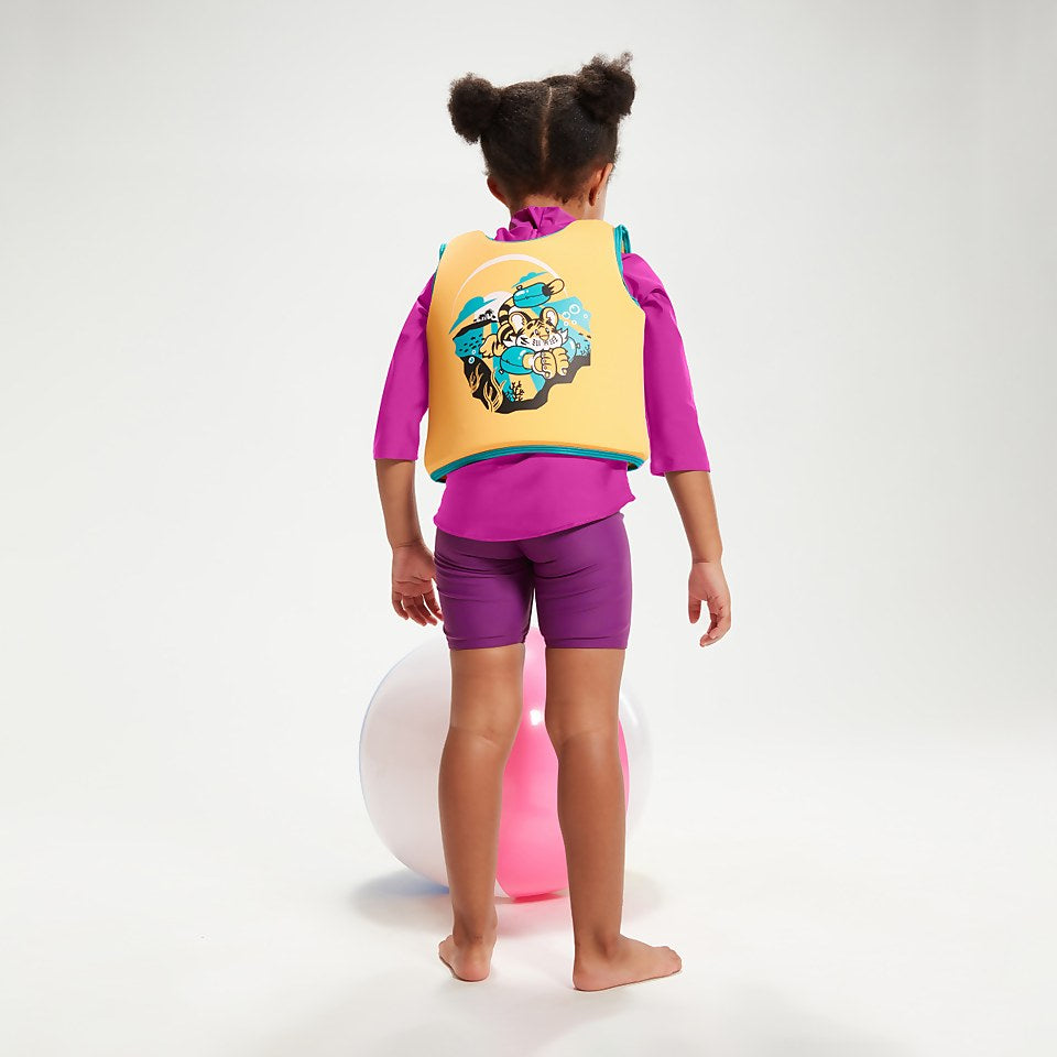 Speedo Infant Learn to Swim Aanadi Bengali Tiger Cub Float Vest Orange