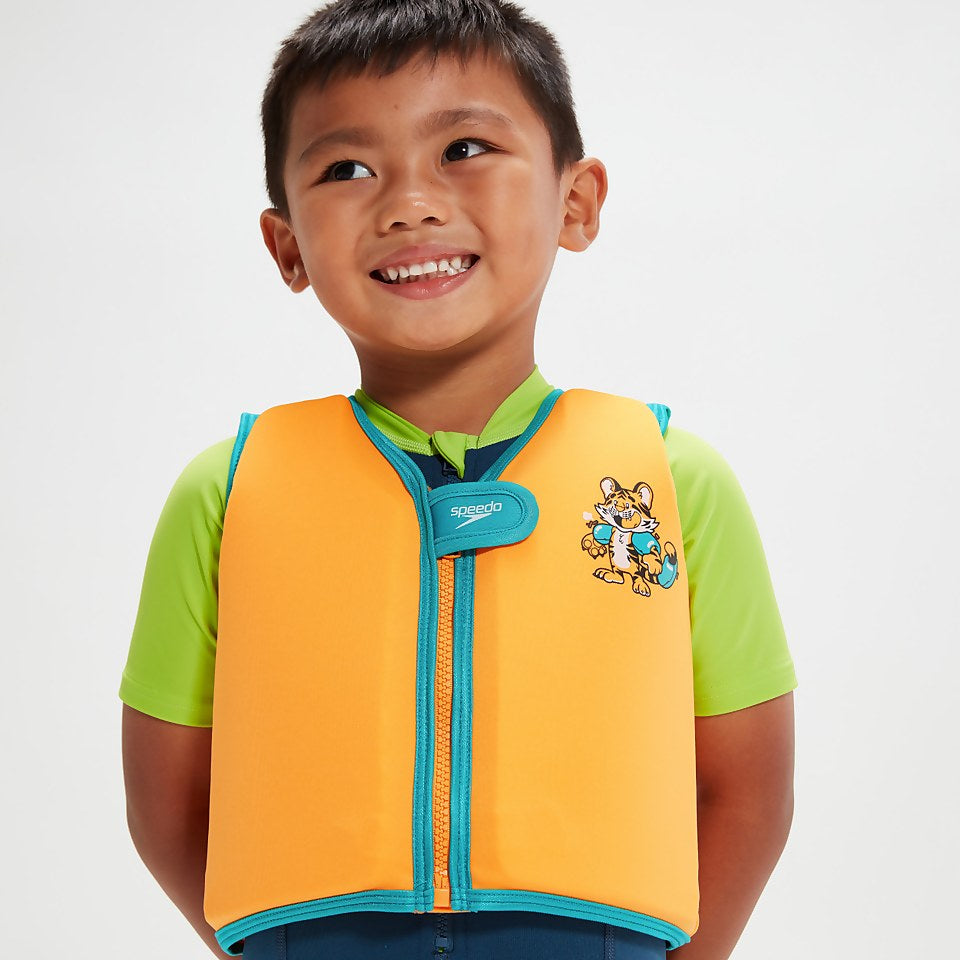 Speedo Infant Learn to Swim Aanadi Bengali Tiger Cub Float Vest Orange
