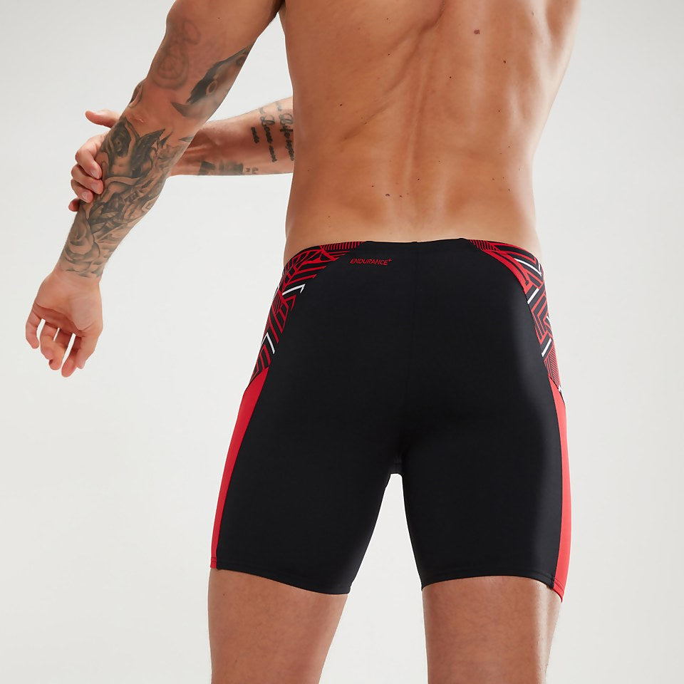 Speedo Endurance+ Splice Mid Jammer Black/Red