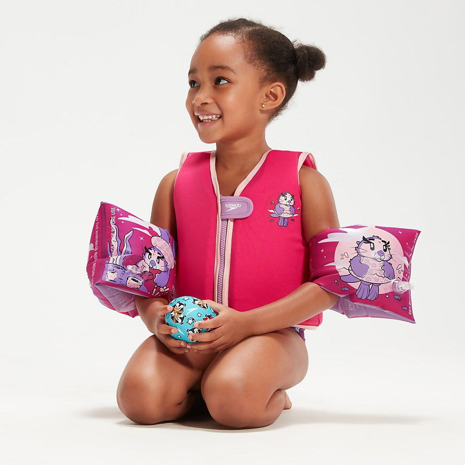 Speedo Infant Learn to Swim Aria Sea Otter Armbands Pink