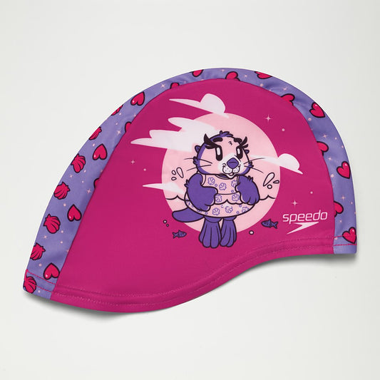 Speedo Infant Learn to Swim Aria Sea Otter Polyester Cap Pink