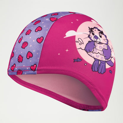 Speedo Infant Learn to Swim Aria Sea Otter Polyester Cap Pink